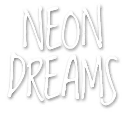 Logo for the Neon Dreams music album by Heartsynth.